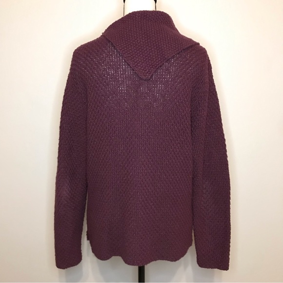 {SOLD} Gorgeous Coldwater Creek Cowl Neck Turtleneck Knit Sweater Leaves Buttons - Picture 13 of 15